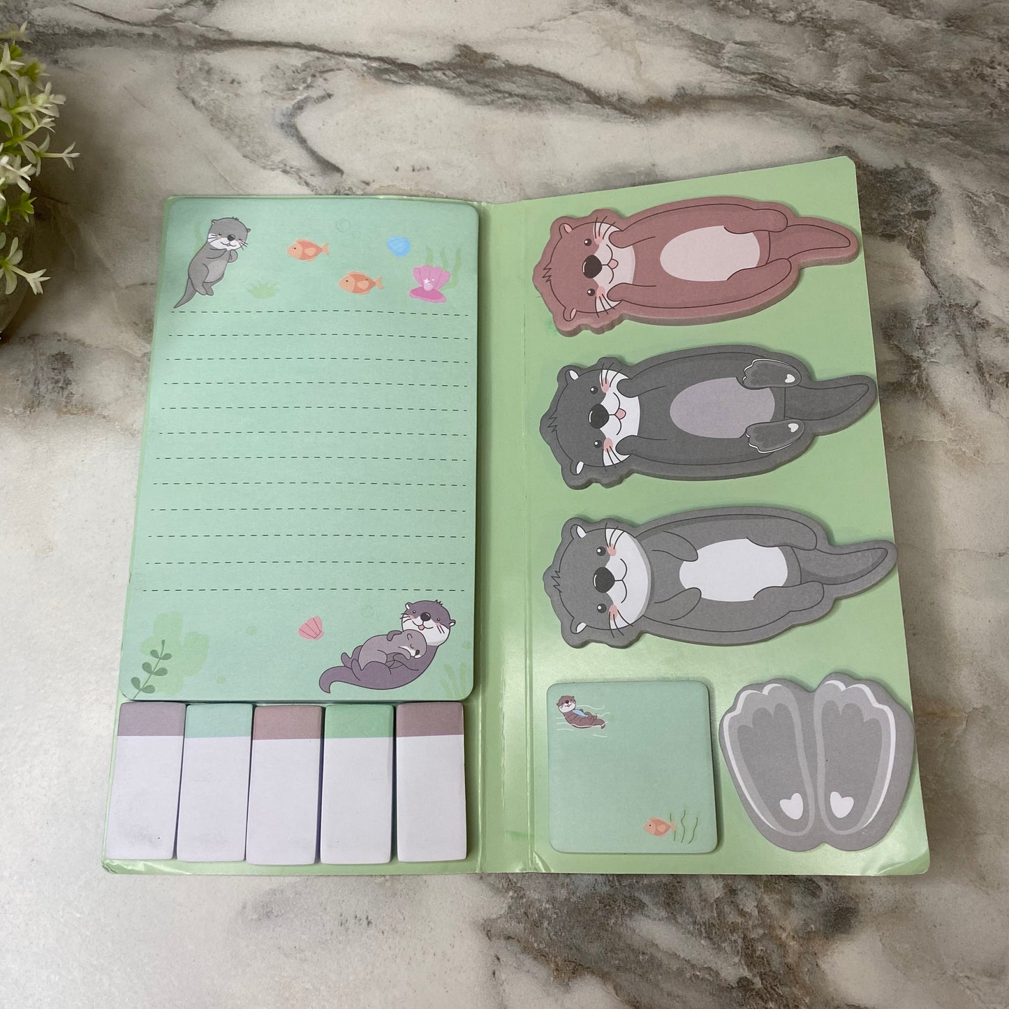 Sticky Note Booklet Set - Otters