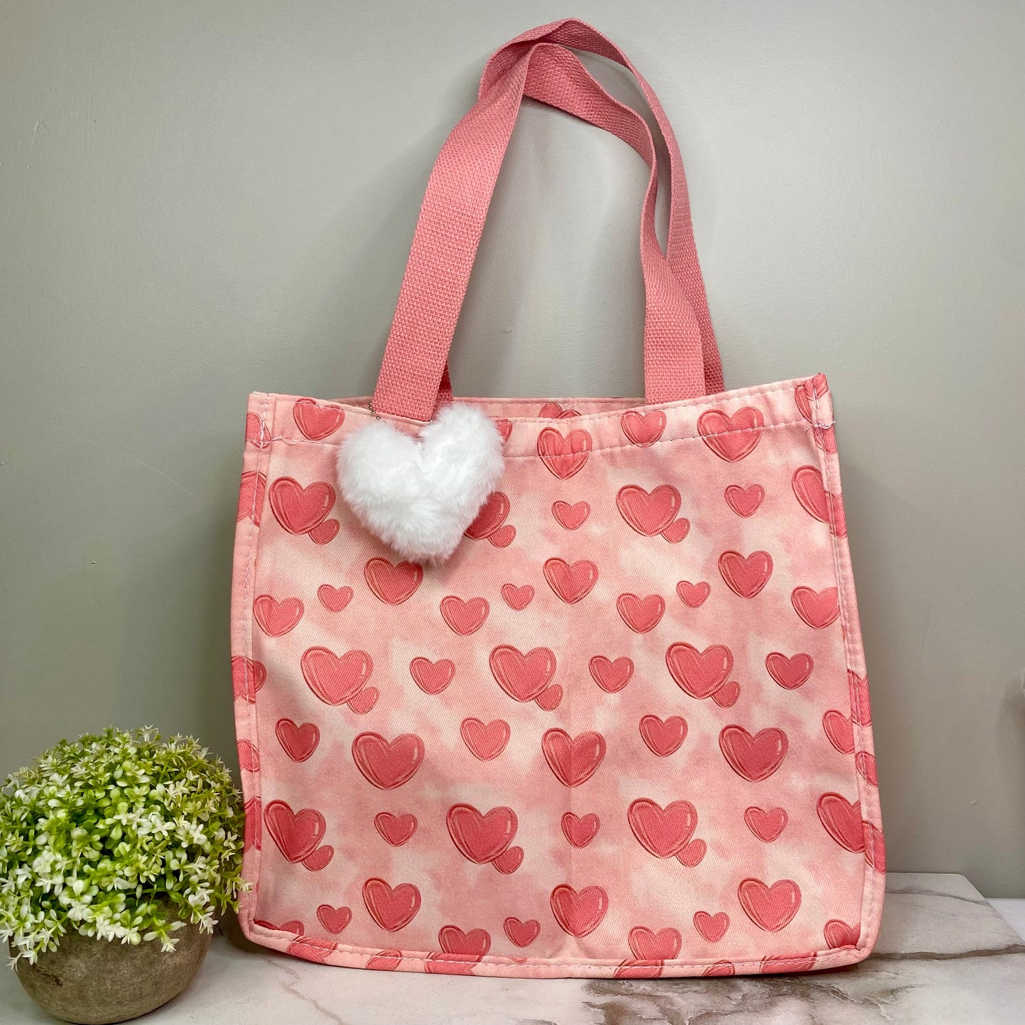 Tote Bag - Heart Light Pink