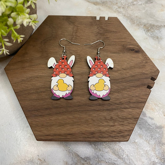 Wood Dangle Earring - Easter - #6