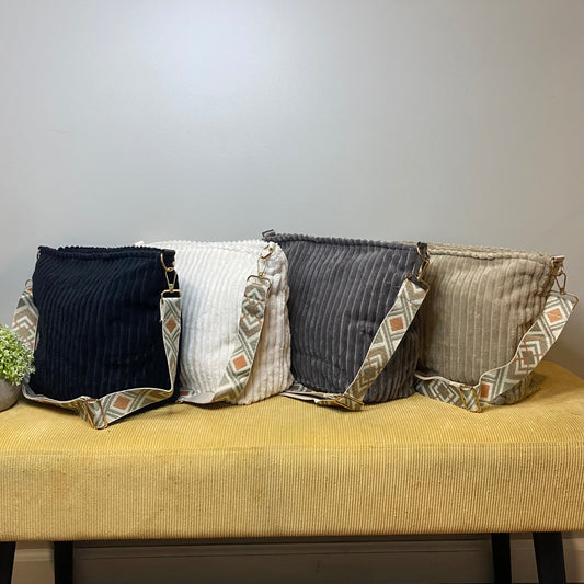 Willow - Corduroy Shopper Purse - PREORDER