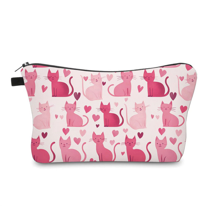 Pouch - Cat, Hearts