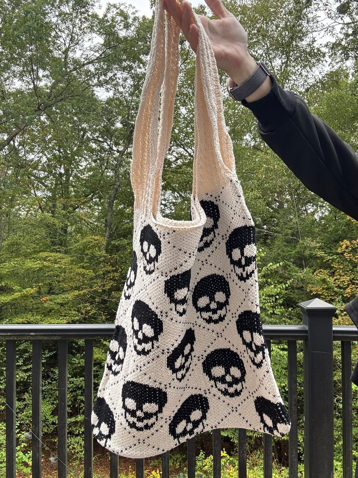 Tote Bag - Knit Sweater - Skull - PREORDER