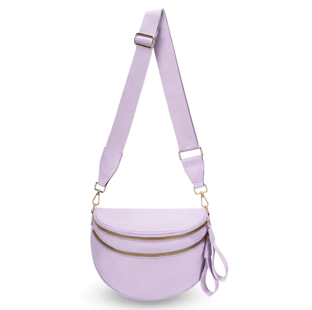 The Roni Nylon Crossbody - Solid Light Purple