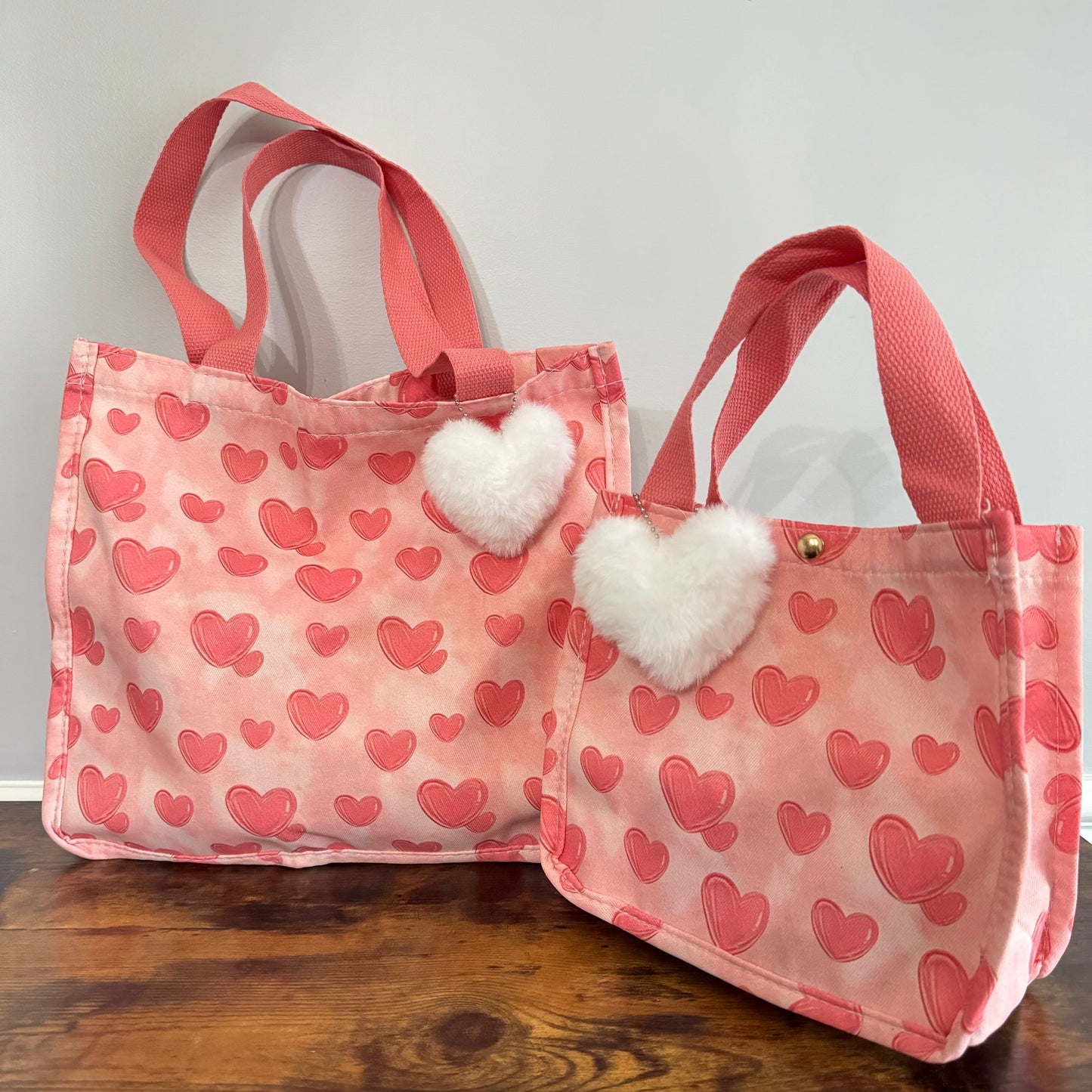 Tote Bag - Heart Light Pink