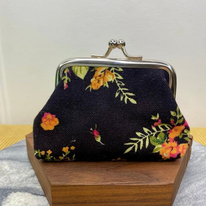 Clamshell Coin Purse Wallet (Smaller) - Floral