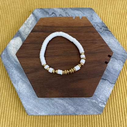 Bracelet - Clay & Gold Bead