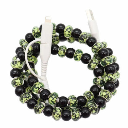 Charging Cord - Beaded - Clear Design