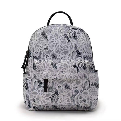 Mini Backpack - Lace Black Grey