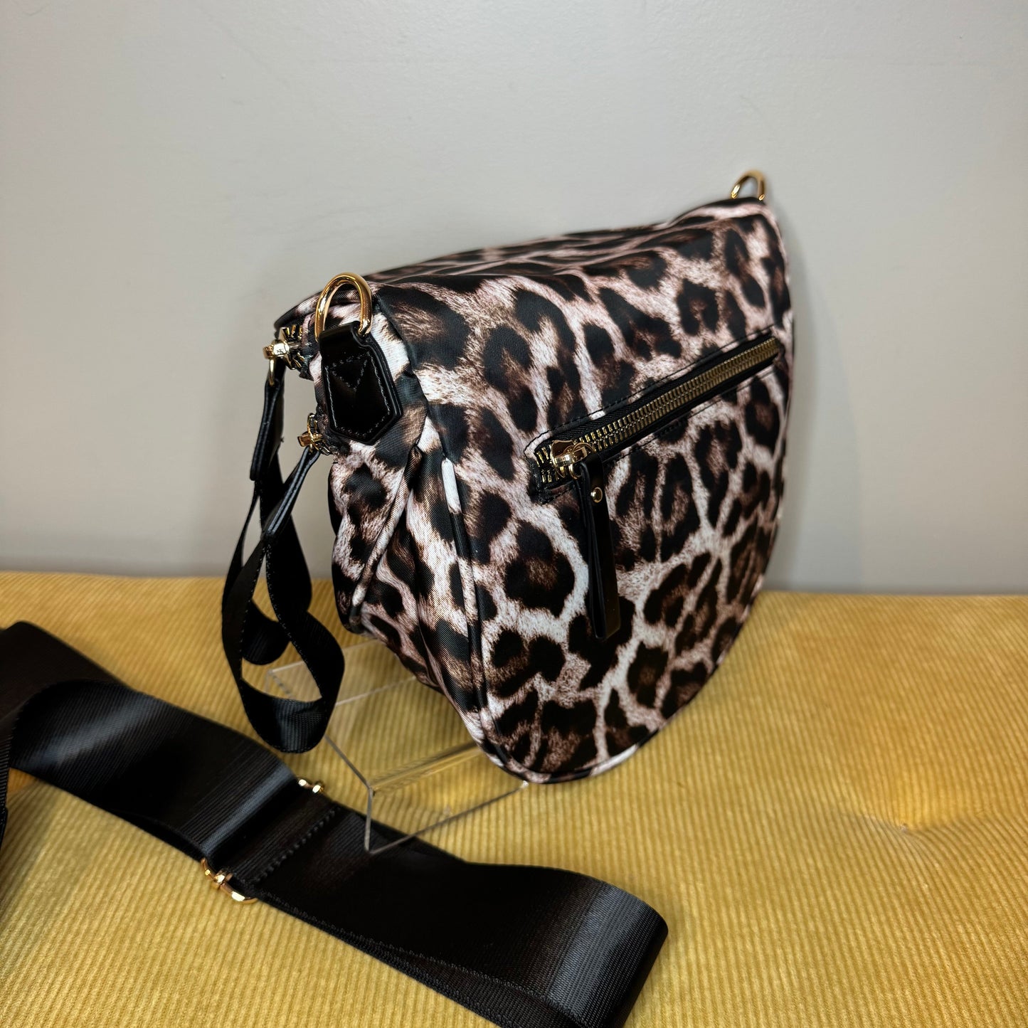 The Roni Nylon Crossbody - Larger Animal Print
