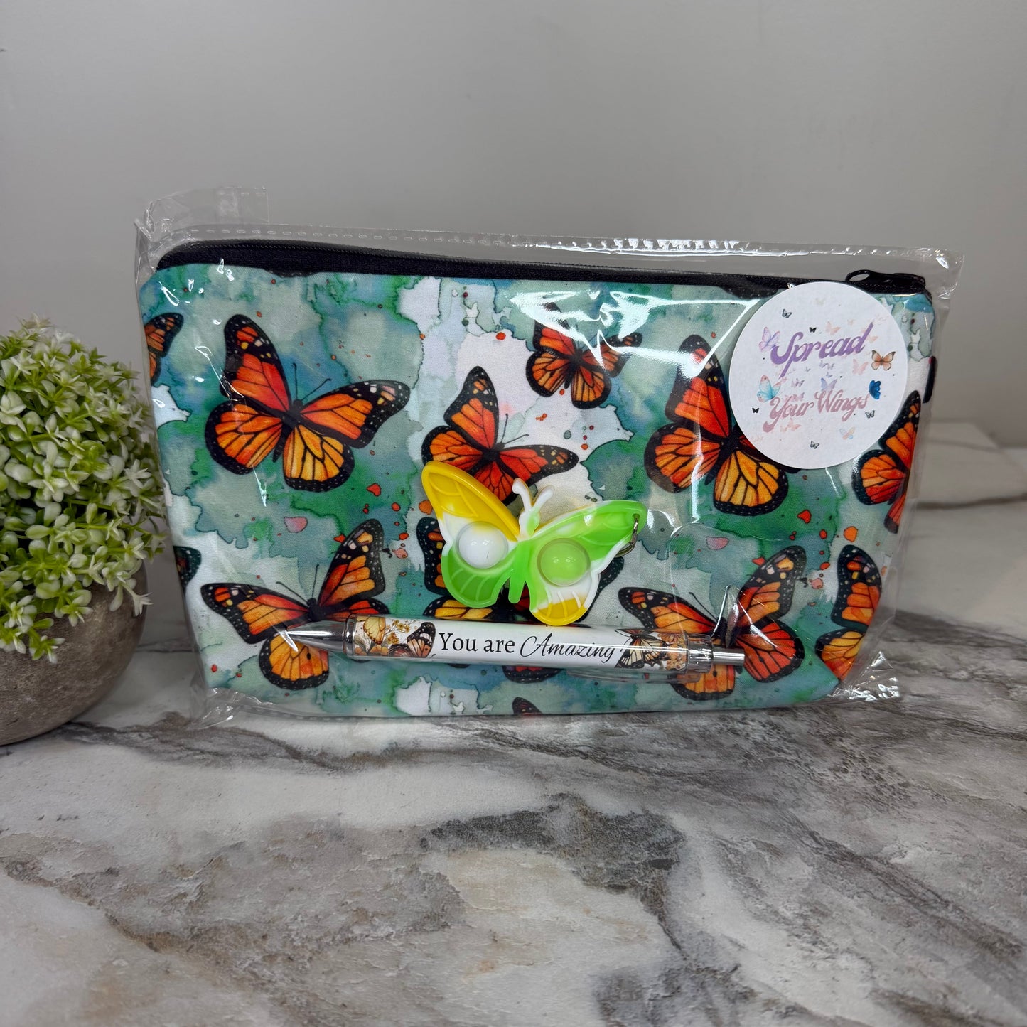 Bundled Set - Butterfly Orange Teal