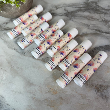 Lip Balm - Buttercream Orange Purple Floral