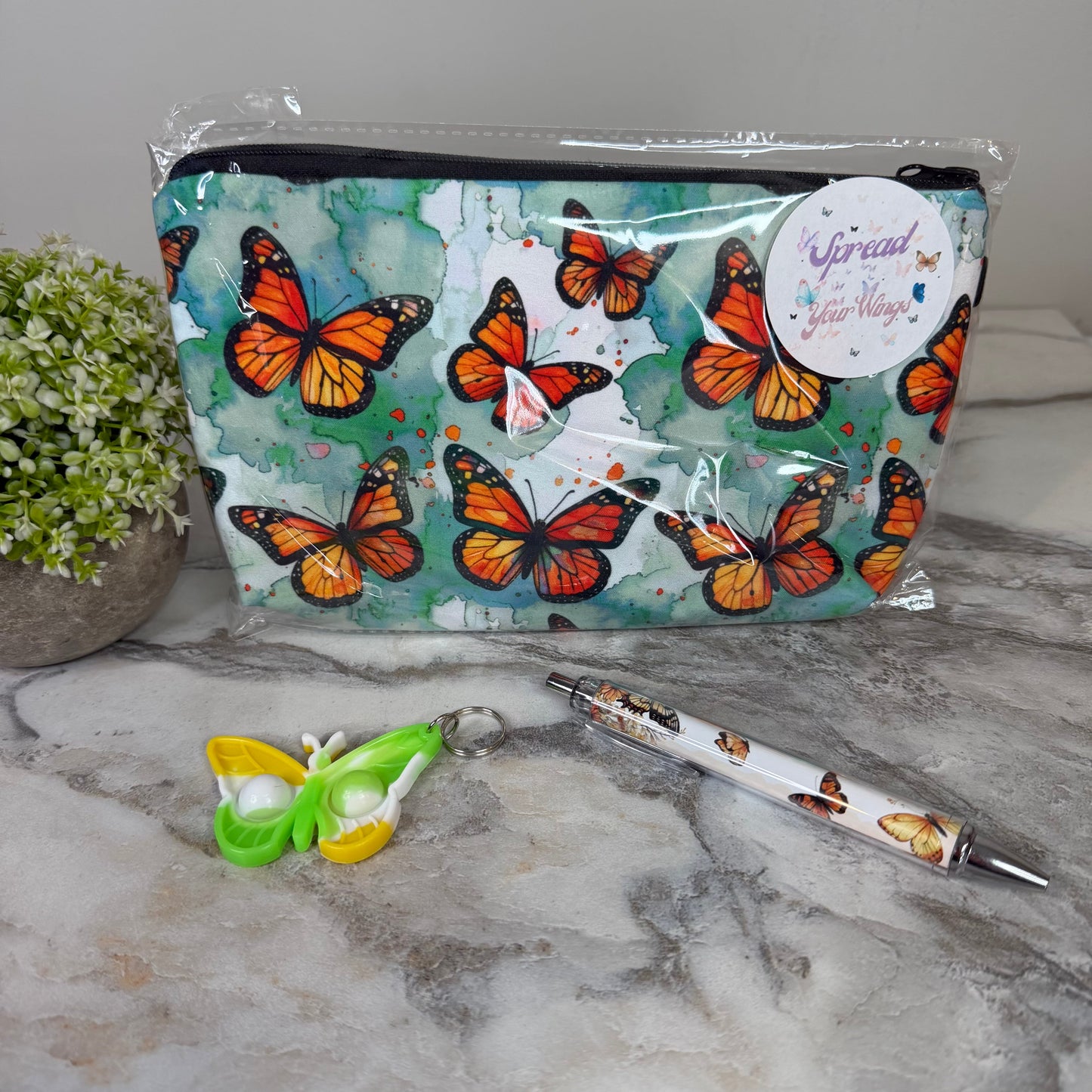 Bundled Set - Butterfly Orange Teal