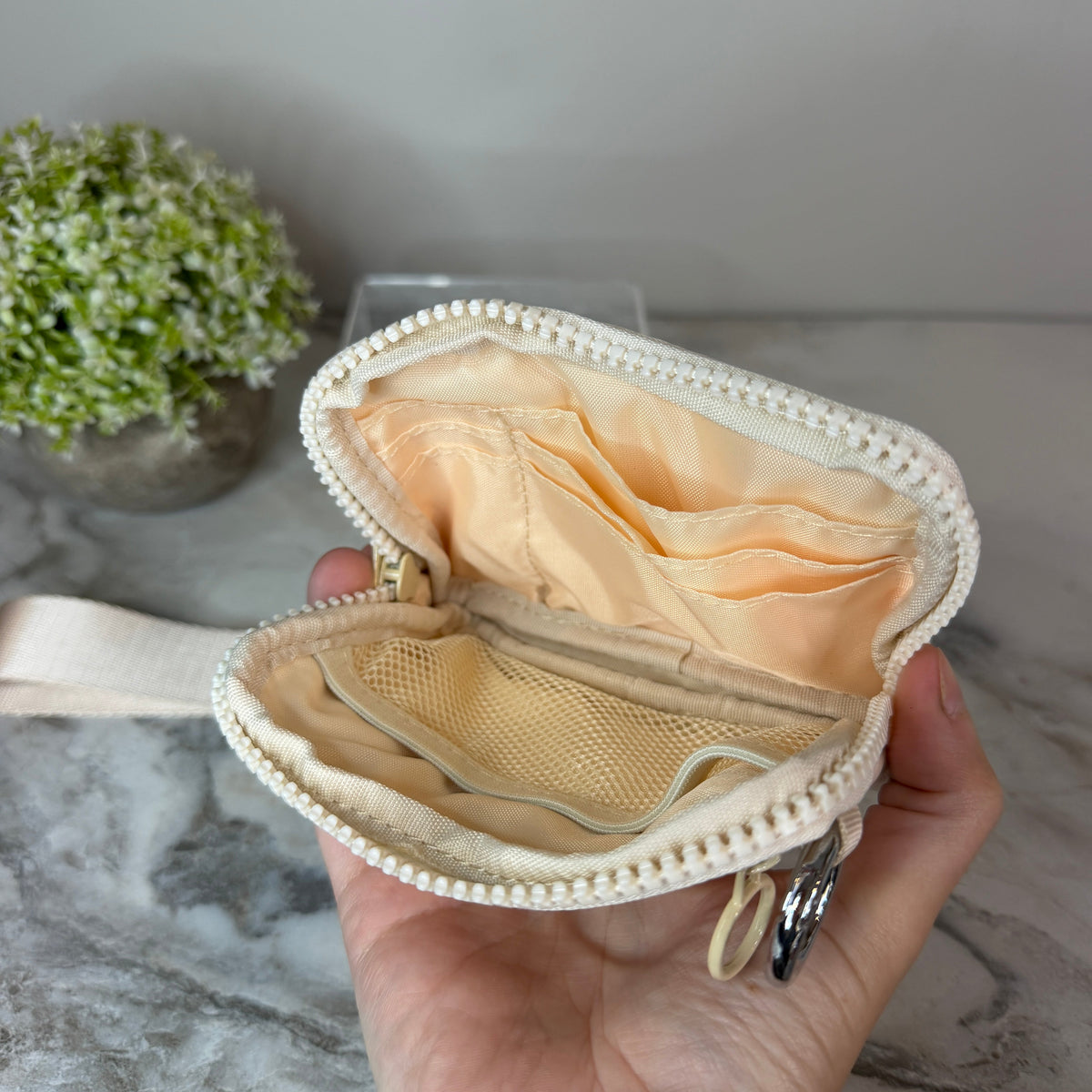 Rue - Nylon Wristlet Wallet - Beige