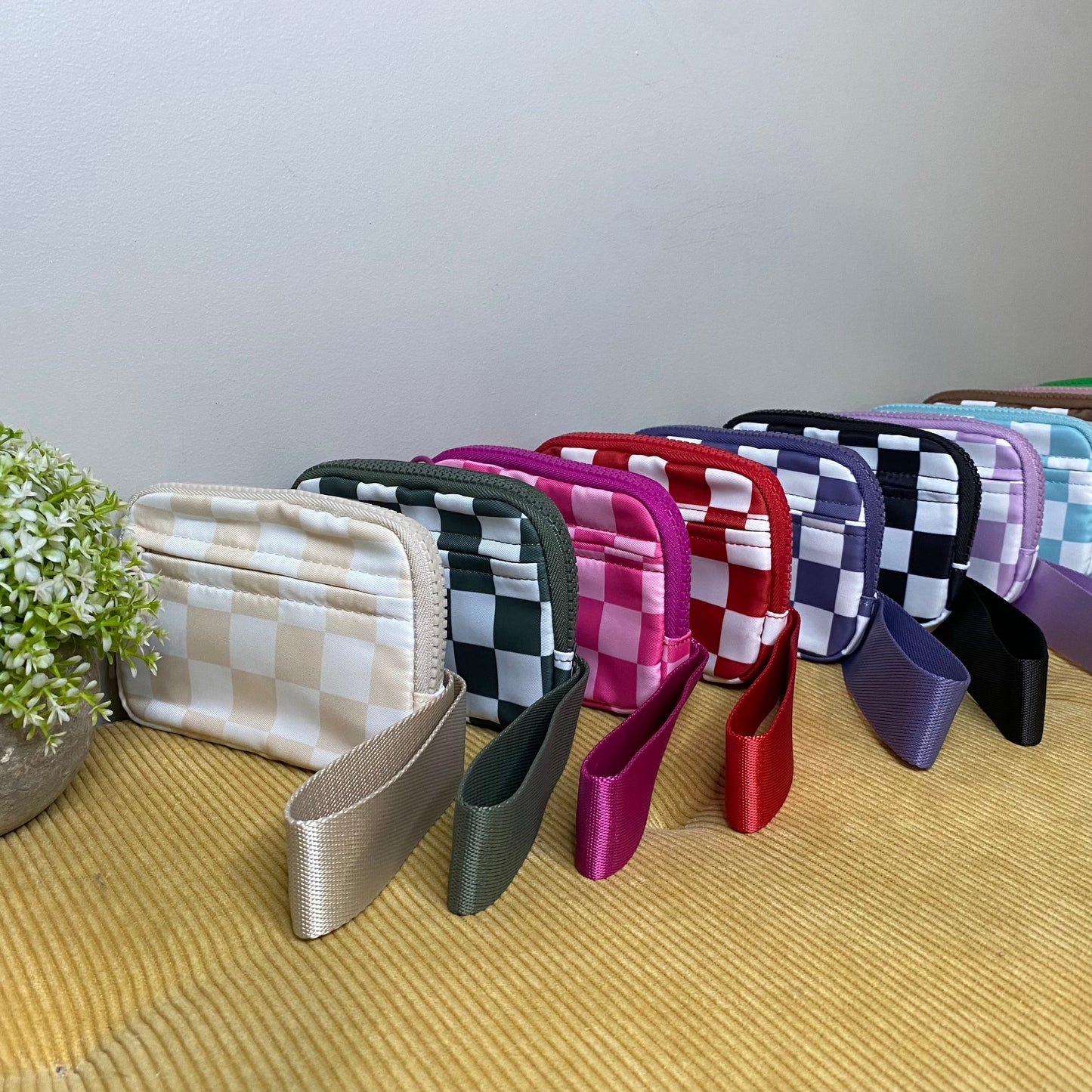 Rue - Nylon Wristlet Wallet - Checkered