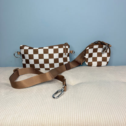 Tara - Double Pouch Nylon Crossbody