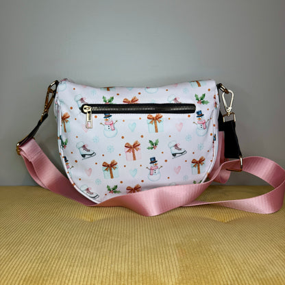 The Roni Nylon Crossbody - Christmas Snowflake Gift Ice Skate