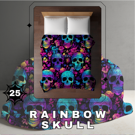 Blanket Halloween #25 - Rainbow Skull