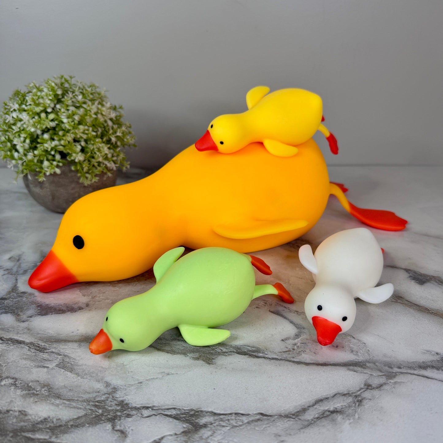 Squishy Toy - Laying Down Duck, Jumbo