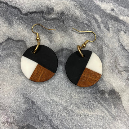 Dangle Earring - Wood & Acrylic