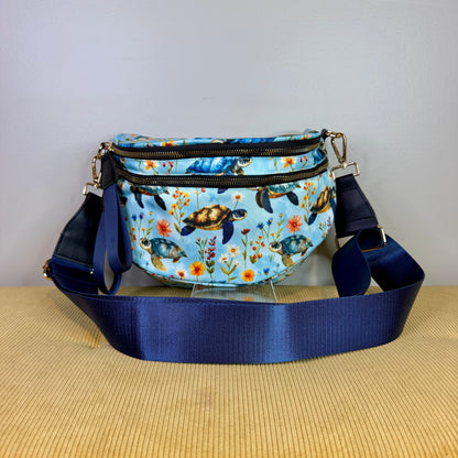 The Roni Nylon Crossbody - Turtle Floral