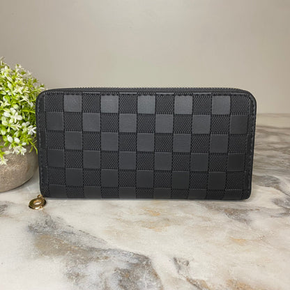Wallet - Faux Leather - Checkered