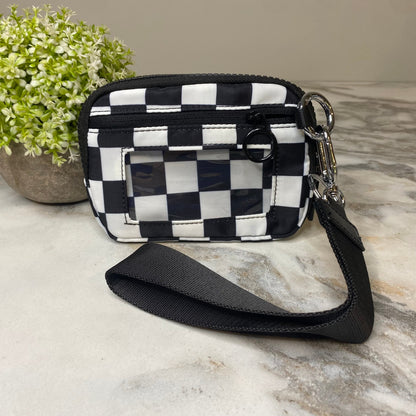 Rue - Nylon Wristlet Wallet - Checkered
