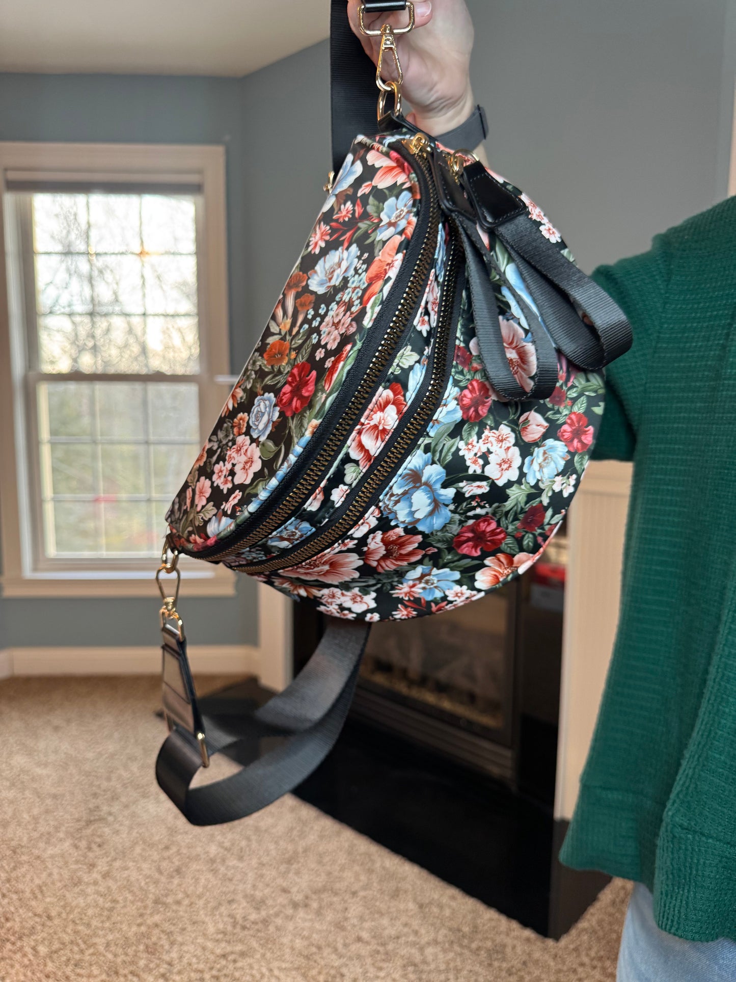 The Roni Nylon Crossbody - Floral