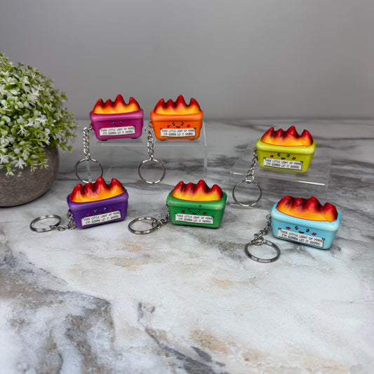 Squishy Keychain Figurine - Dumpster Fire Mix