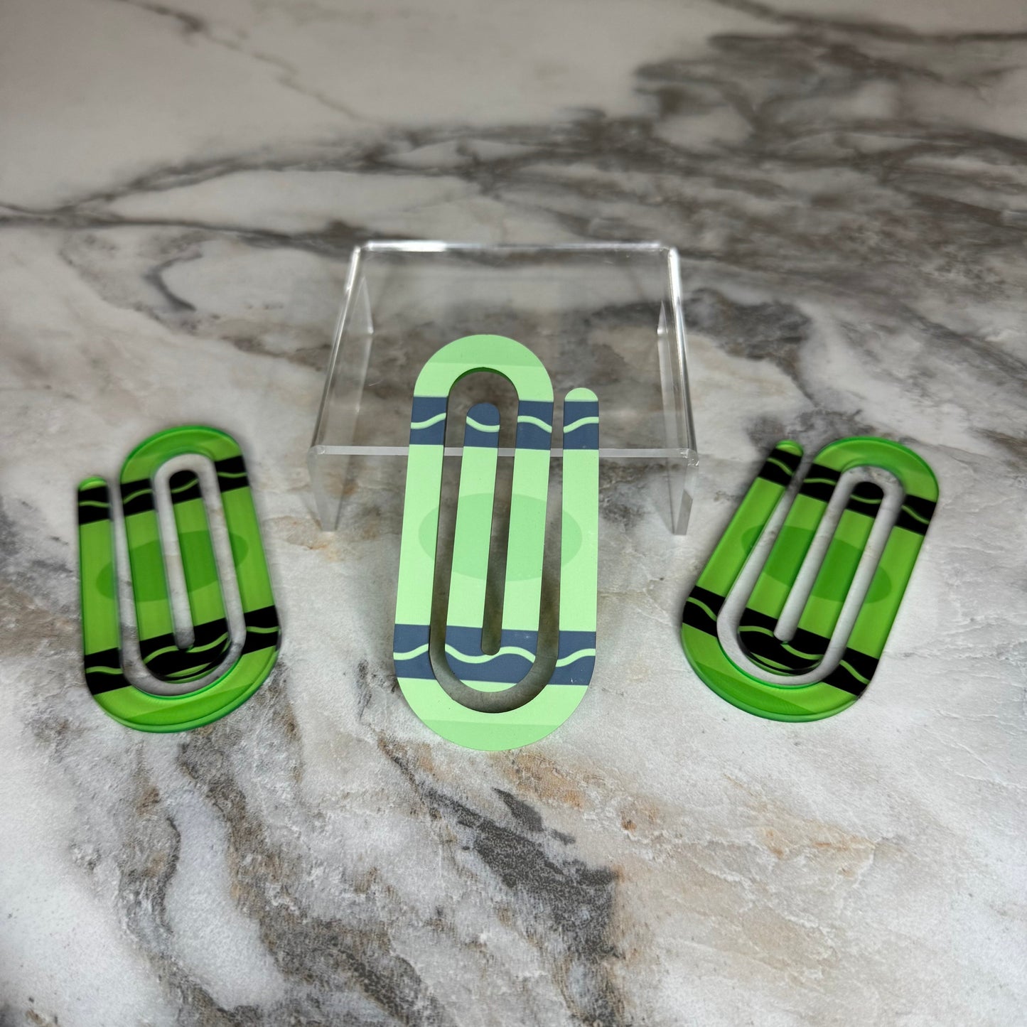 Jumbo Paperclip - Green Crayon