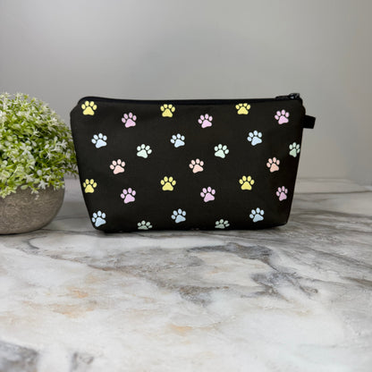 Pouch - Dog, Pastel Paw Prints