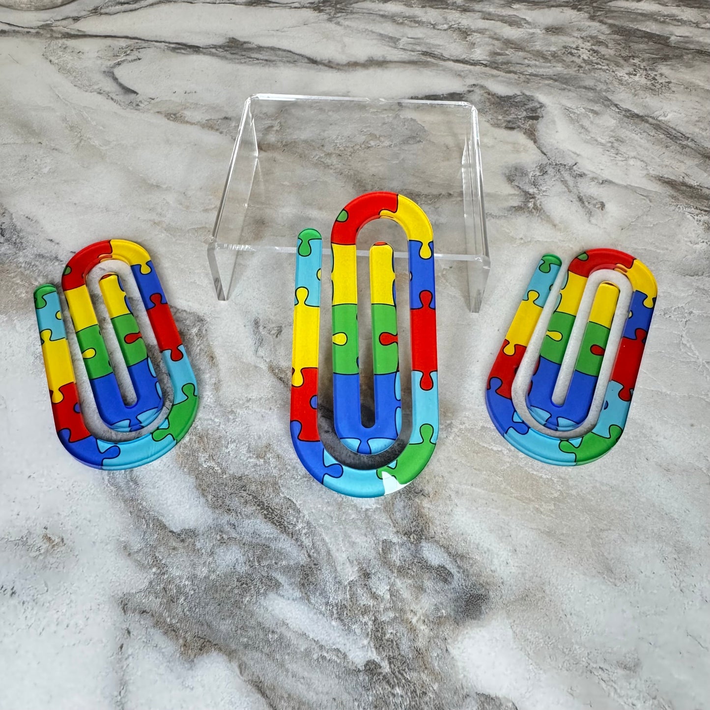 Jumbo Paperclip - Autism Awareness Puzzle