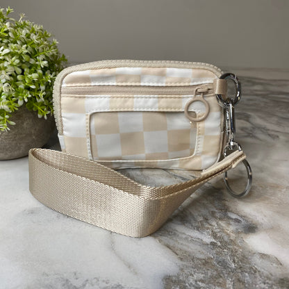 Rue - Nylon Wristlet Wallet - Checkered