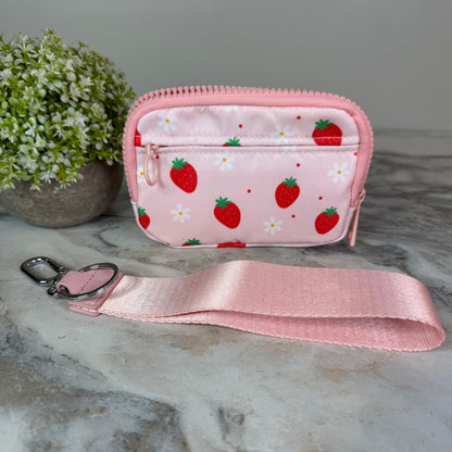 Rue - Nylon Wristlet Wallet - Pink Strawberry Daisy