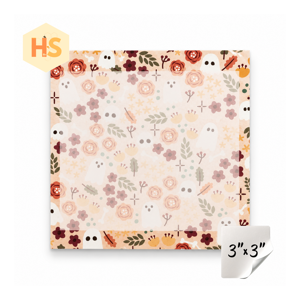 The Sticky Note Collection - Halloween Fall Ghost Floral