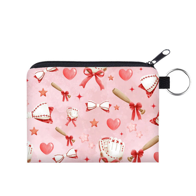 Mini Pouch - Baseball Bows