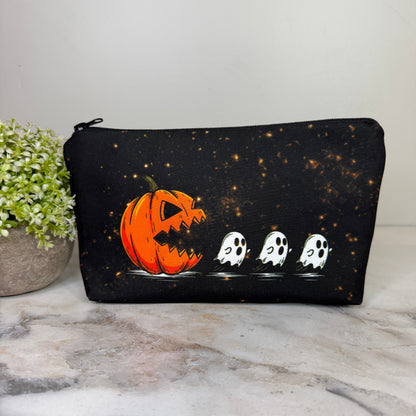 Pouch - Halloween Fall - Pumpkin Chasing Ghost