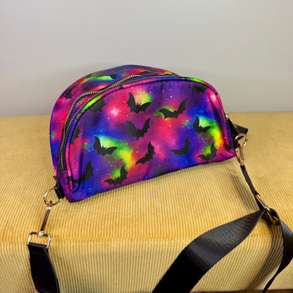 The Roni Nylon Crossbody - Halloween Fall Galaxy Bat