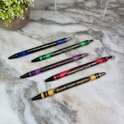 Pen - Glitter Crayon Teach Teacher