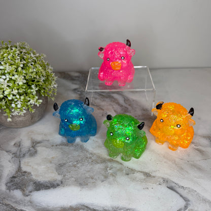 Squishy Toy - Glitter Highland Cow