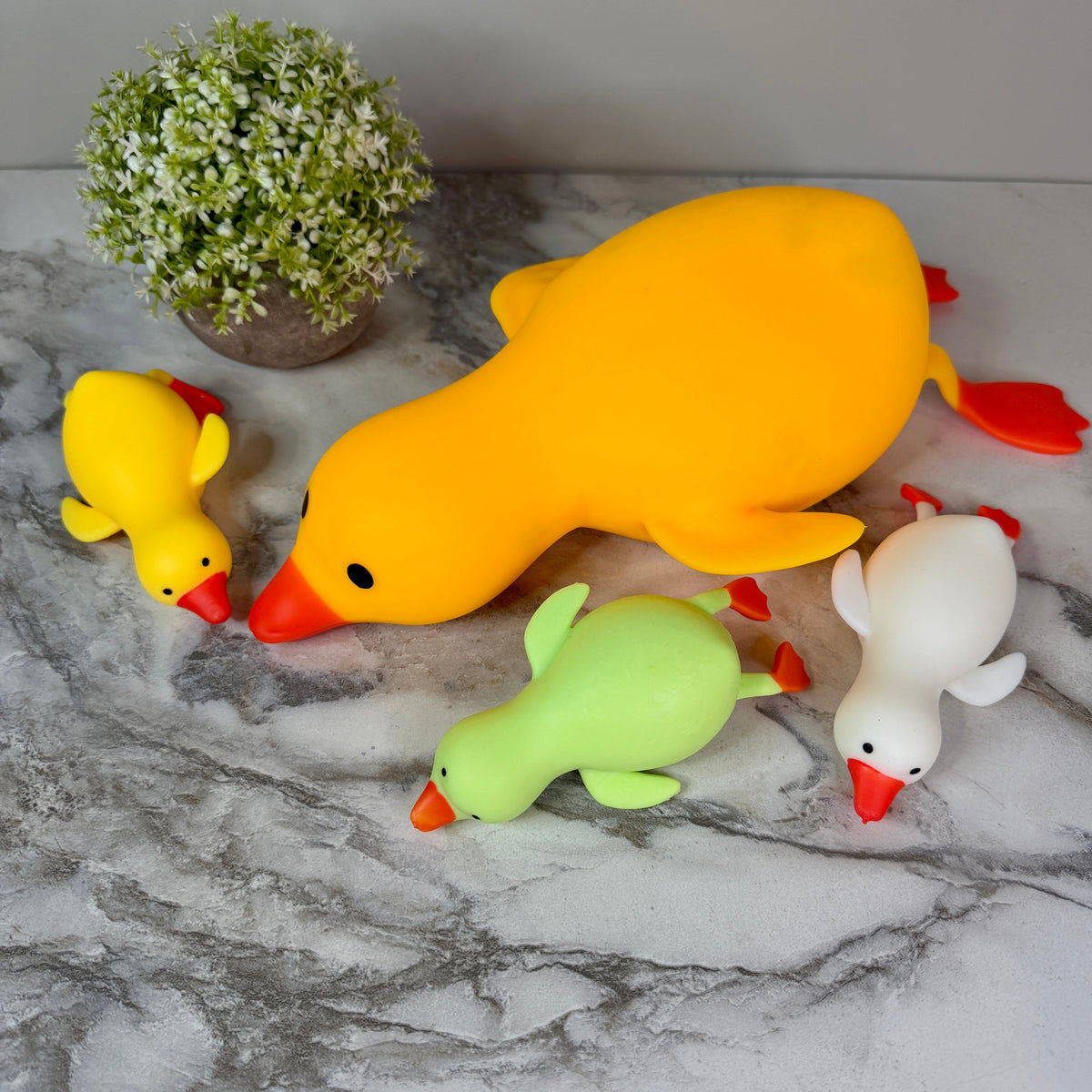 Squishy Toy - Laying Down Duck, Jumbo