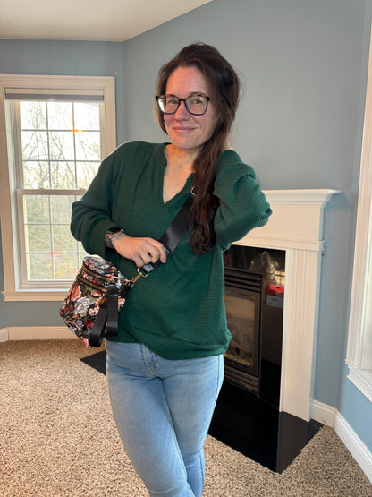 The Roni Nylon Crossbody - Floral