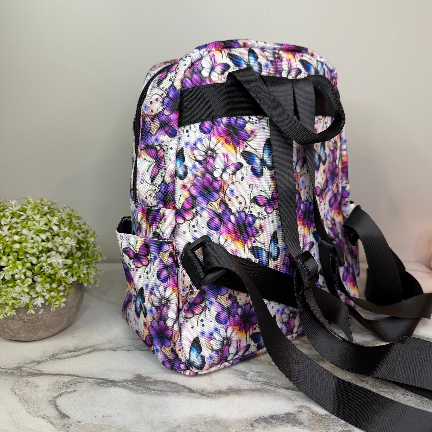 Mini Backpack - Butterfly Purple