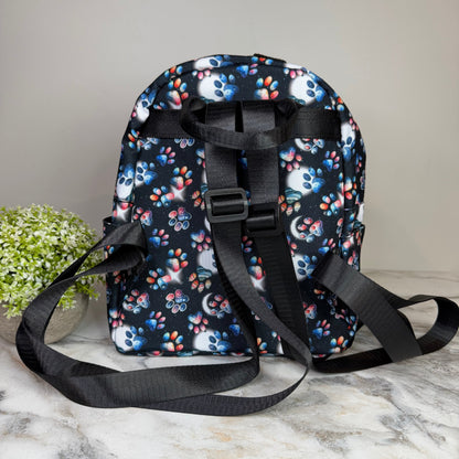 Mini Backpack - Dog Paw Galaxy Moon