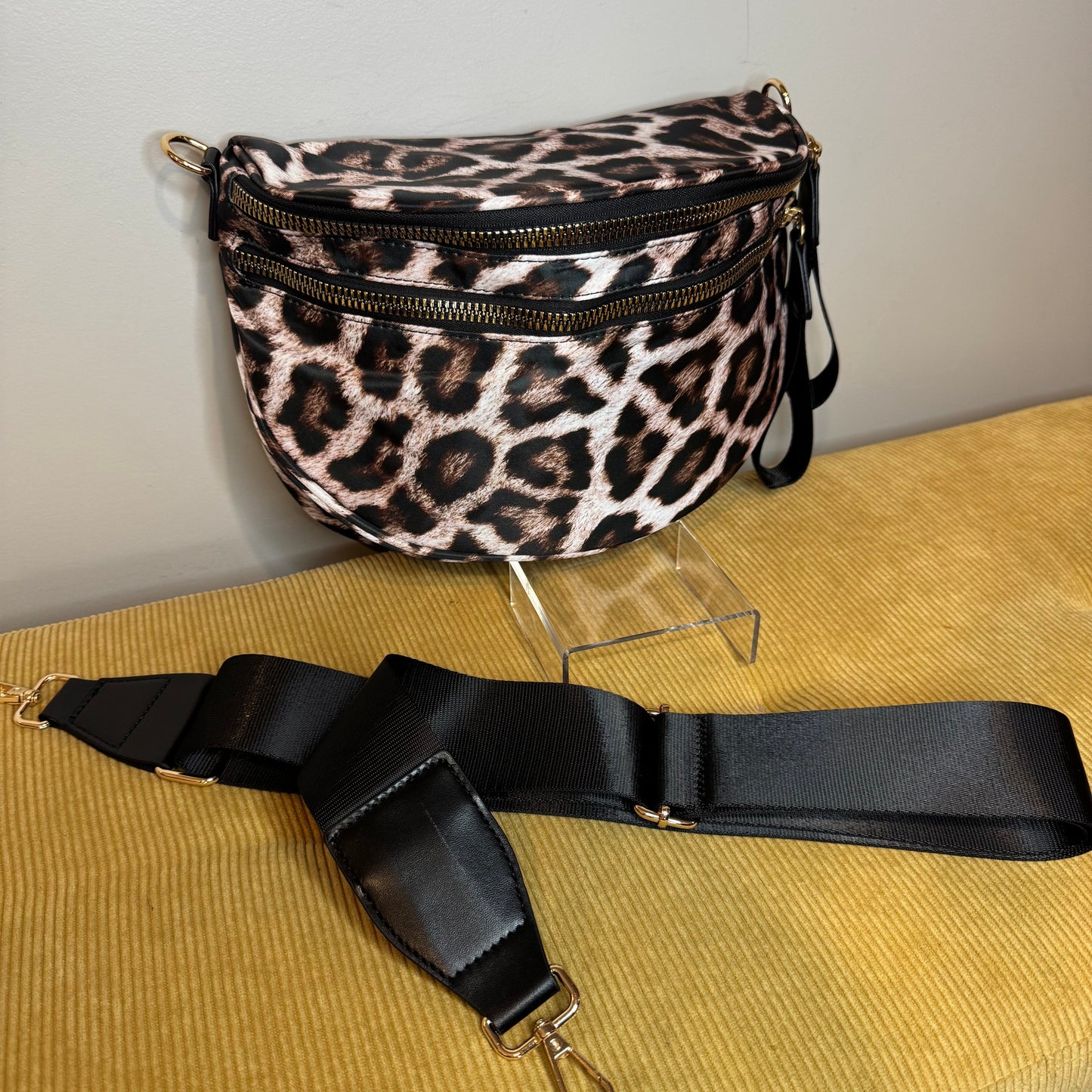 The Roni Nylon Crossbody - Larger Animal Print