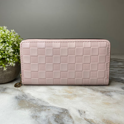 Wallet - Faux Leather - Checkered