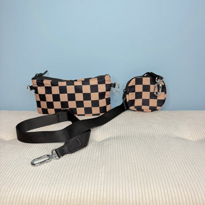 Tara - Double Pouch Nylon Crossbody