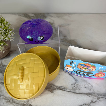Squishy Toy - Viral Dumpling, Slow Rise Glitter - Purple