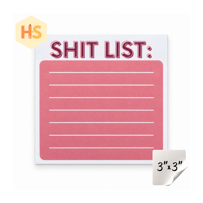 The Sticky Note Collection - Adult, Shit List