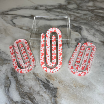 Jumbo Paperclip - Bow, Cherry, Hearts