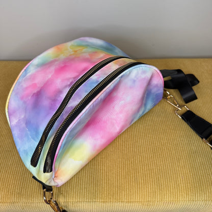 The Roni Nylon Crossbody - Tie Dye Ombré Pastel